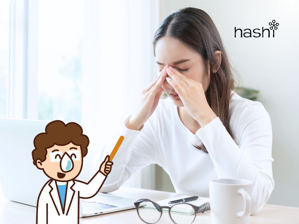 นวดกดจุดบริเวณจมูก